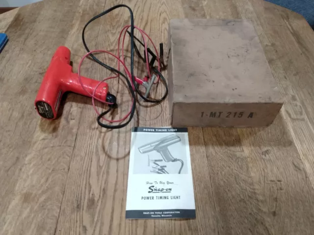 1960s Snap-On Tools MT-215A 6-12V Power Timing Light w/Original Box Vintage