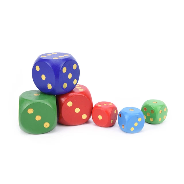 Big Size Wooden Dice Cubes 6 Side 50mm 30mm Children Toy Board Game Dice Fad#xe 2