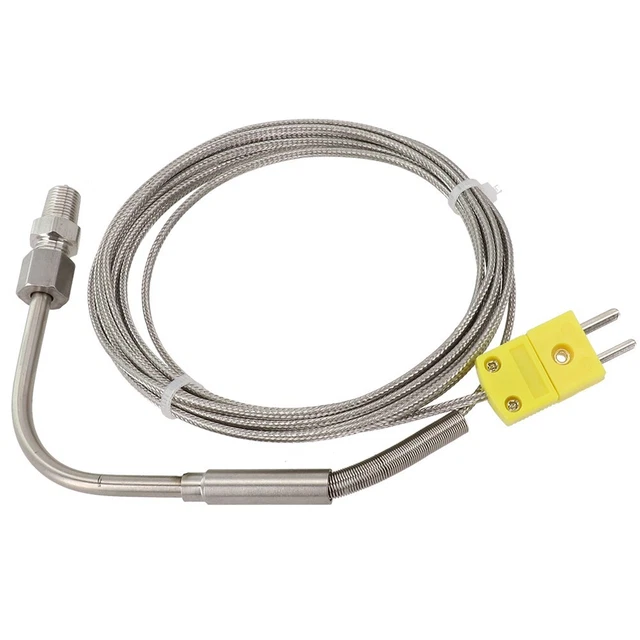 Termocoppia Tipo K EGT 1/8 NPT – Sonda 0-1250°C, Tempo 0.3s, Cavo 1m, Mini Connettore