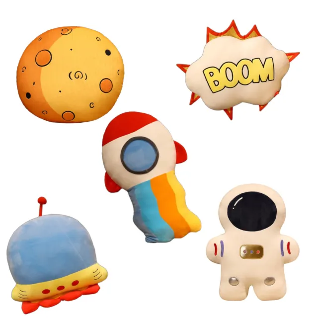 Space Explorer Rocket Ship Plush Toy Pillow Cushion