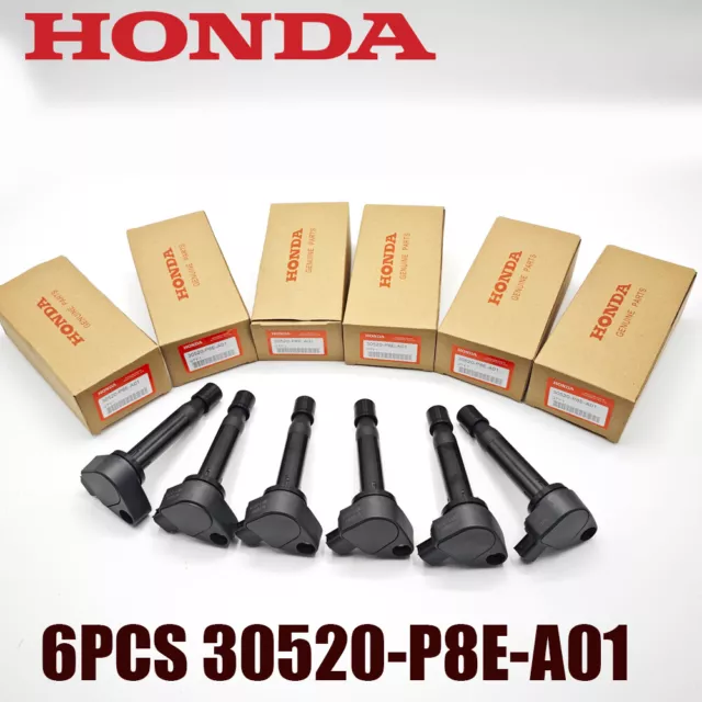 6PCS Genuine 30520-P8E-A01 Ignition Coil For Honda Accord Odyssey Acura CL TL