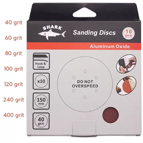 150mm 6 inch SANDING DISCS 6 Hole Sandpaper 40-400 Grit Orbital Sander Pads