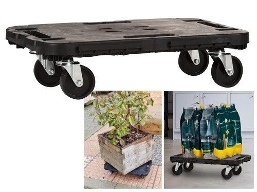 Carrello pedana portapacchi Carrellino pianale porta vasi 4 ruote 300Kg Brixo  -