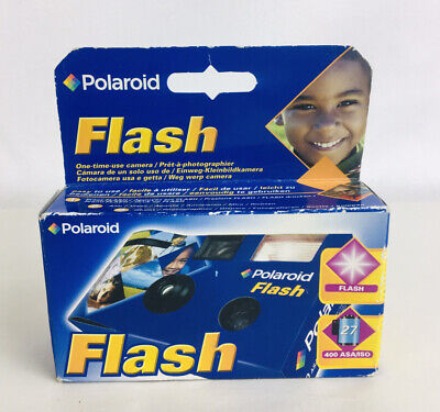 Polaroid flash cámara de un solo uso con película de 400 Asa/ISO 37, sin usar
