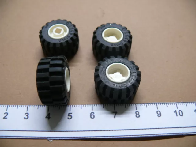 Lego 4 Wheel 11mm D. x 12mm, Hole Notched w/ beveled tread 7208 7638 3180 9314