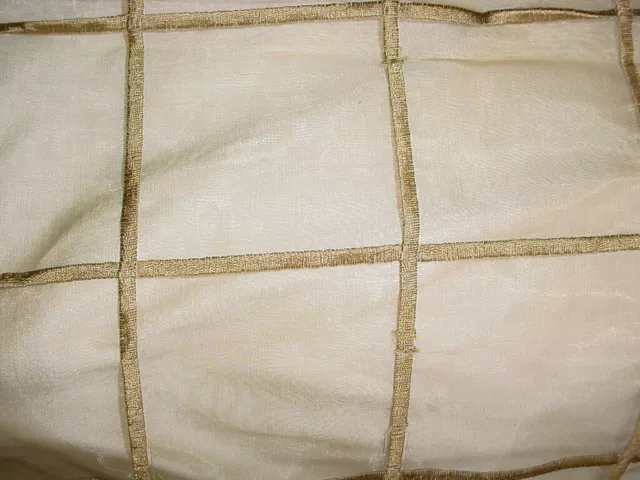 11-5/8Y Kravet / Lee Jofa Sheer Embroidered Silk Upholstery Fabric 3