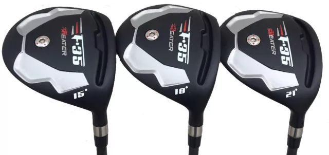 NEW F35 Black TaylorFit #3,5,& 7 Fairway Woods Graphite Senior Standard Mens Set