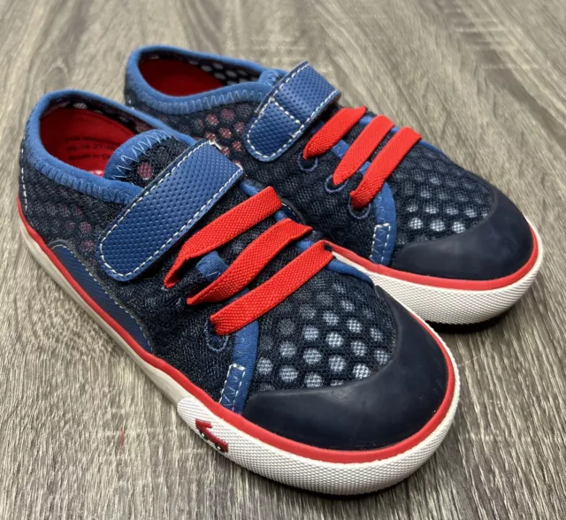 See Kai Run Boys Blue Mesh Sneakers Shoes Size 12 Blue And Red Play