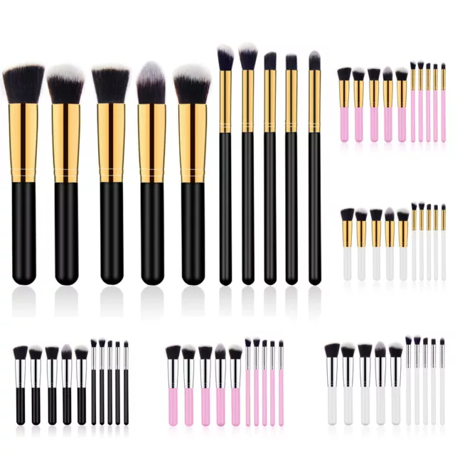 Pro Cosmetic Makeup Brush Set Contour Foundation Eyebrow Face Pencil Brush 10X