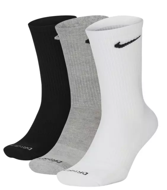 YOUTH NIKE Everyday Performance PLUS Crew Socks Pick - 2 PAIRS - Dri Fit NEW