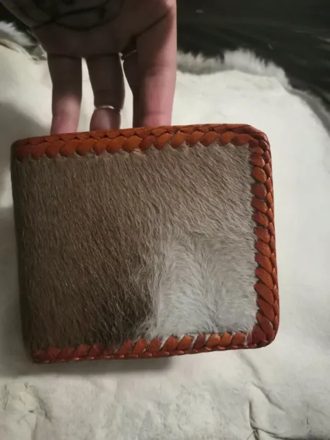 Men's Western Cowboy Wallet Genuine Cow Hide Leather Long Bifold  Rodeo Wallet