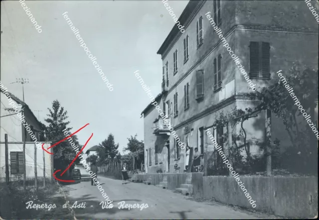 ch90 cartolina  repergo d'asti via repergo asti