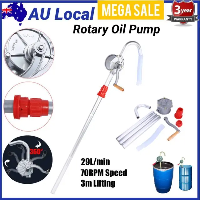 Aluminium Alloy Drum Tank Barrel Hand Rotary Self Dispense Oil Diesel Fuel Pump