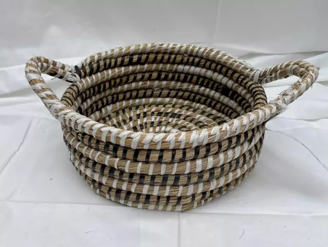 Large Stunning Seagrass Basket with Handles.  Decor Storage Basket