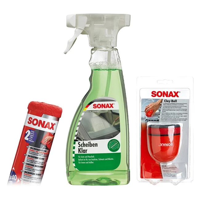 500ml SONAX CHIARO DISCO + PALLA DI ARGILLA + 2x PANNI IN MICROFIBRA SET PULIZIA ESTERNA