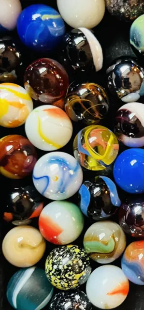 NEW STOCK - Premium marbles! Great selection and variety.  40 per pack.