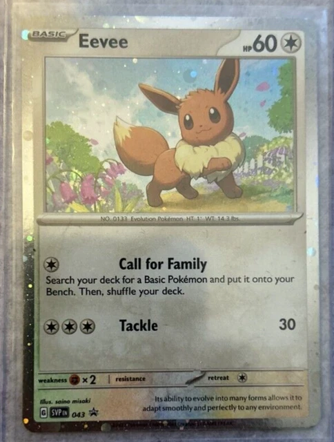 Eevee SVP043 Pokemon Obsidian Flames Holo Black Star Promo