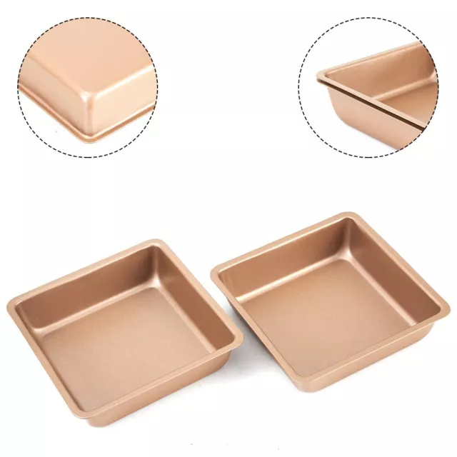 2PCS Non Stick Cake Moulds for Delicious Square Cakes Ideal for Bakers!