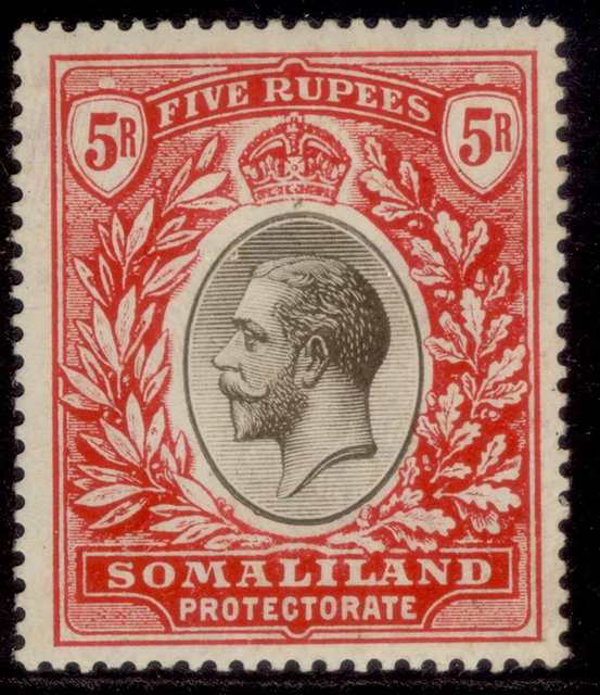 SOMALILAND PROTECTORATE GV SG72, 5s black & scarlet, M MINT. Cat £95.