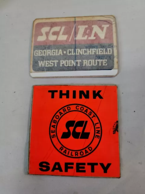 (2) Vintage NOS Seaboard Coast Line SCL Railroad Railway Train Stickers
