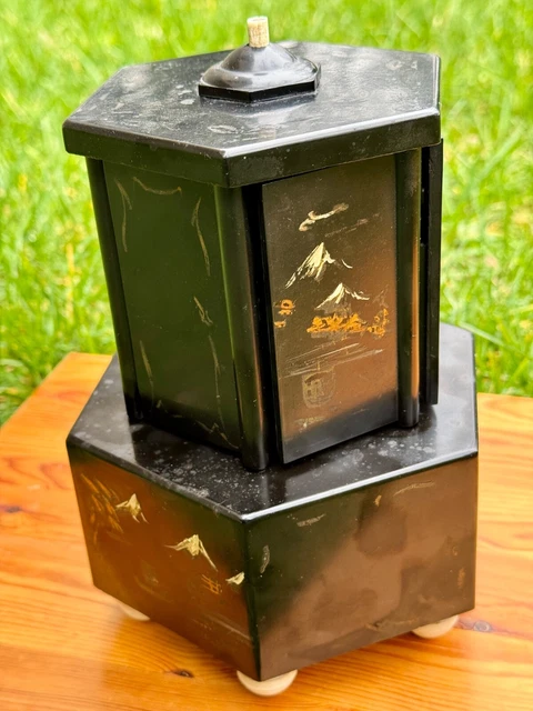 bakelite musical cigarette dispenser VINTAGE BAKELITE MUSICAL Cigarette Dispenser with Lador Mechanism  1950s–1970s $375.00