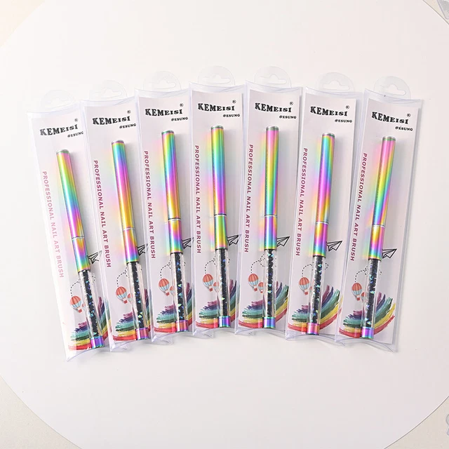 Pluma de tallado de gel UV para dibujo de uñas acrílico Brsuh Kolinsky arena herramienta para uñas para cabello