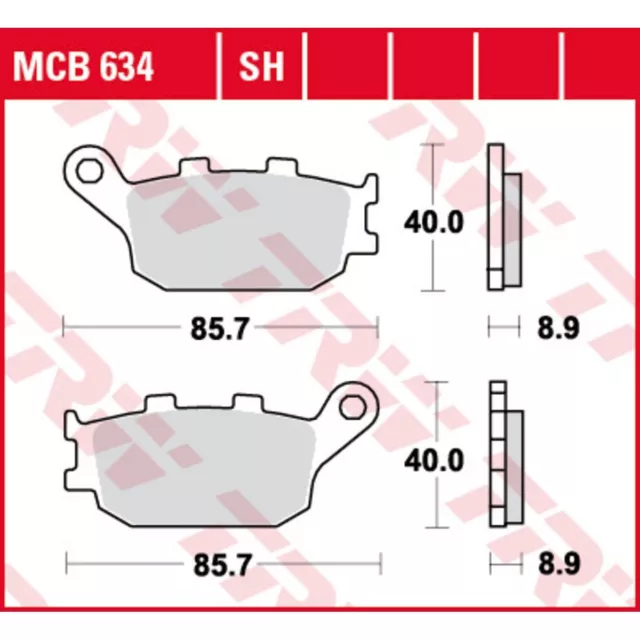 Bremsbelagsatz LUCAS TRW MCB634SH [A]