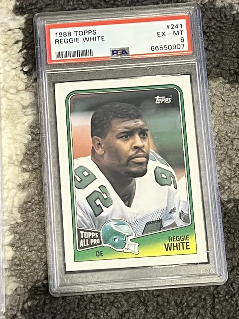 Psa 6 Football Card 1988 Topps Reggie White Hof Philadelphia Eagles
