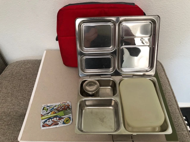 PlanetBox Launch Lunch Box 3 Compartment Containers Stainless Steel Bento Red PlanetBox Launch Lunch Box 3 Compartment Containers Stainless Steel Bento Red