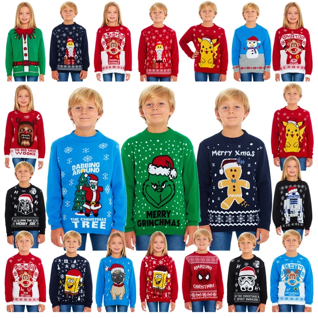 Maglione Nuovo Maglione Inverno Bambini Bambini Ragazze Natale Bambini Inverno Lavorato a Maglia Retro 3
