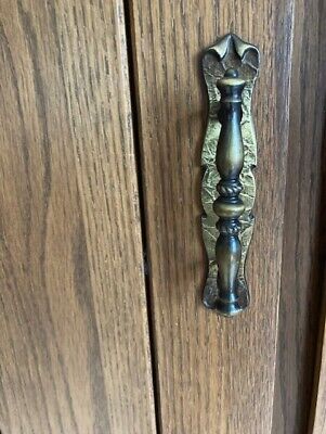 Vintage Brass Amerock Carriage House Drawer Pulls w/Back Plates and Screws