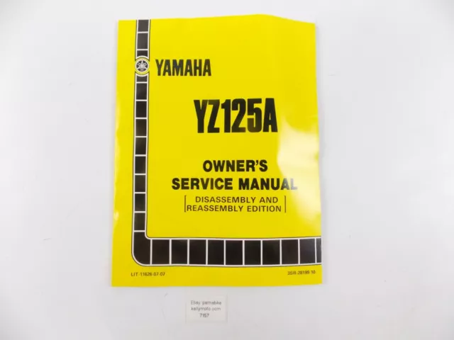 1990 Yamaha Service Disassembly Reassembly Owner Manual Book Yz125A 3Sr-28199-10