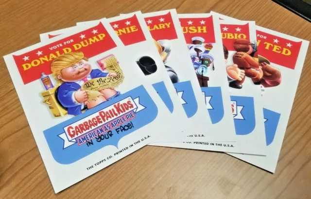 Topps GPK Garbage Pail Kids DONALD TRUMP Apple Pie In Your Face Oversized SET