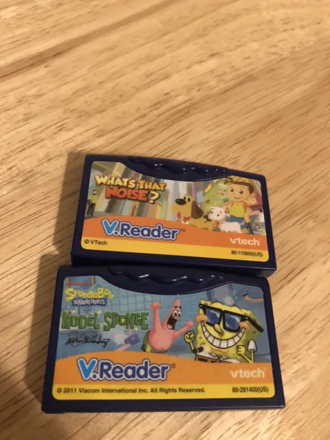 VTech V.Reader Learning System Video Game Cartridges - Lot Of 2
