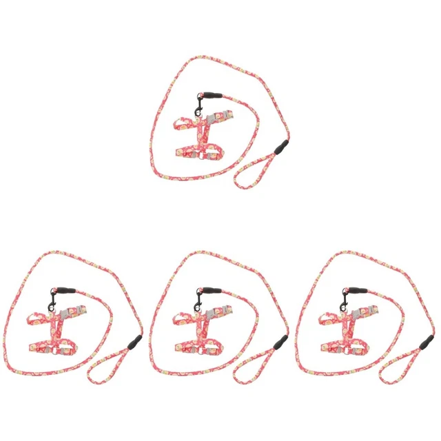 4 piezas Walking usar mazo de cables Pet Cat un gato ajustable a prueba de escape