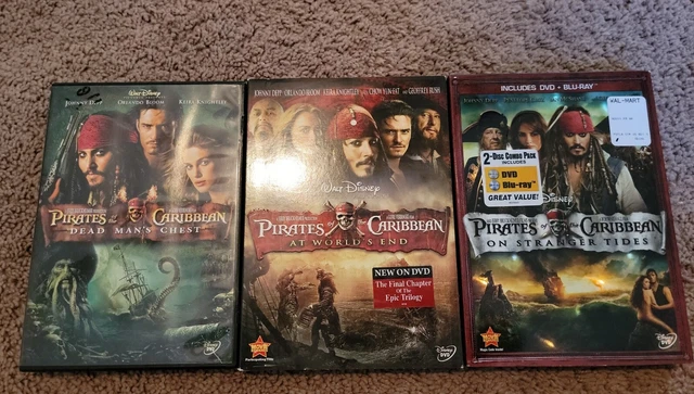 Three Dvd LOT OF 3 DVD Disney's Pirates of the Caribbean (Johnny Depp) DVDs £14. ...