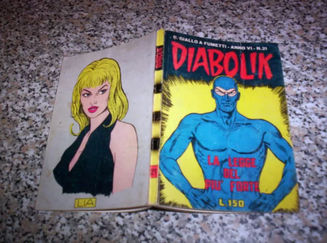 Diabolik Anno Vi (Sesto) Originale N.21 Del 1967 M.buono......kriminal Satanik