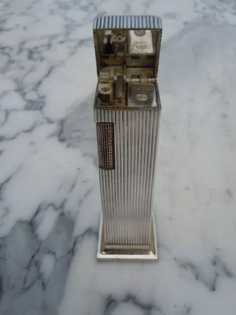 Briquet de table Lord de Lux métal argenté vers 1970