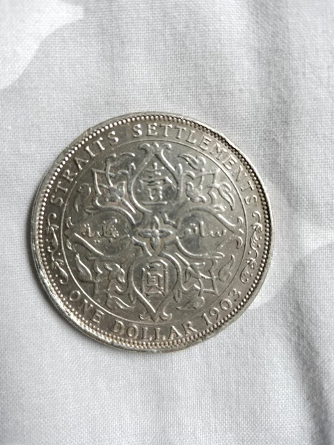 pièce 1 dollar argent Edward 7 2