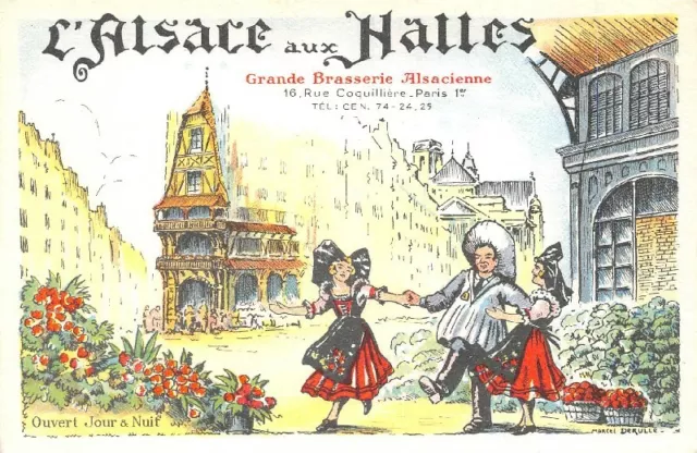 L'ALSACE aux HALLES  - Grande Brasserie Alsacienne - rue Coquillière PARIS