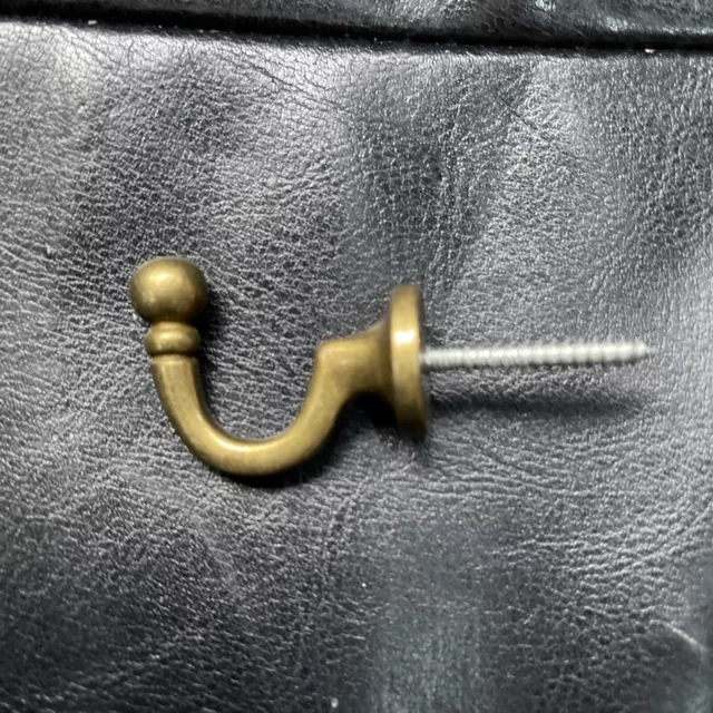 4 Antique Brass Hooks