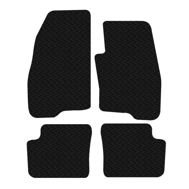 for Fiat Grande Punto 2005 to 2009 Black Rubber Tailored Car Mat 3mm 4pc Set