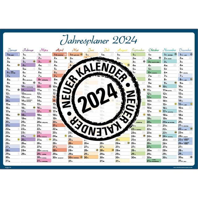 2024 XXL WALL calendar wall planner annual planner calendar 2024 DIN A1