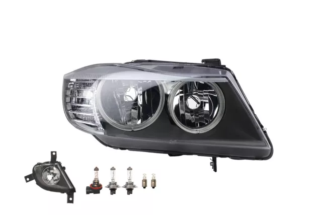 Scheinwerfer Halogen passend für BMW 3er E90 E91 09/08-12/11 H7 R + Nebel+Leuch.