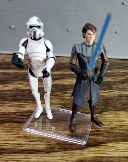 2008 Star Wars The Clone Wars Hasbro Action Figure Lot of 2! ARF Trooper. Anakin