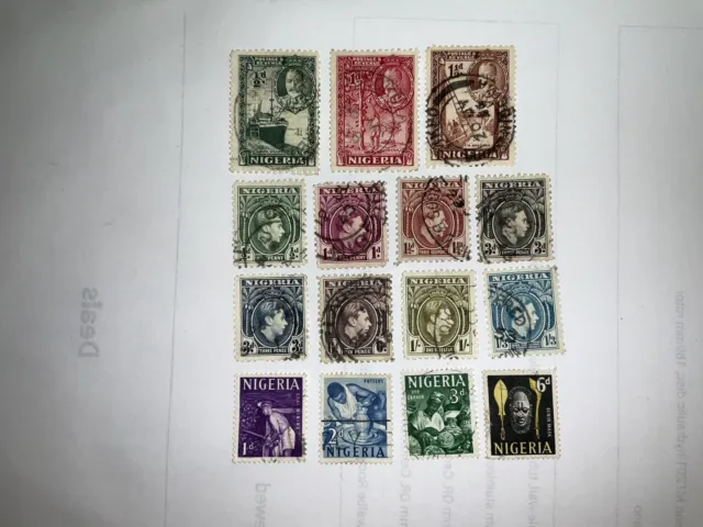 Nigeria - 1936-1961. British Colonial Used Stamps Plus first Independence Stamps