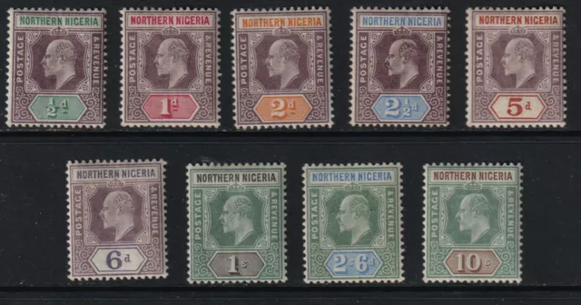 Northern Nigeria 1902 KE set Sc 10-19 MLH VF fresh CV $121.25