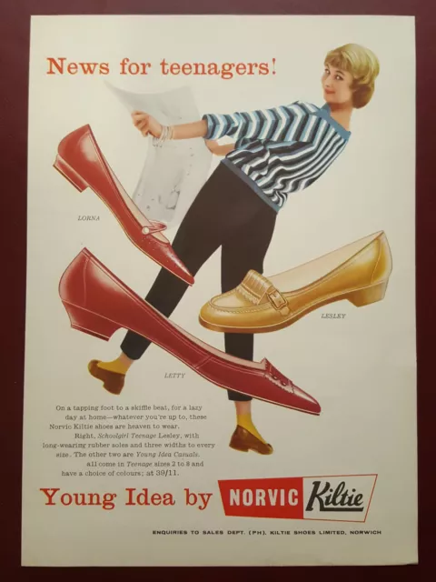 Young Idea by Norvic Kiltie - Shoes - 1950s Cinema Magazine Advert #B11487