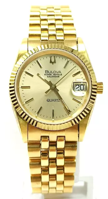 Orologio Bulova Calendar super seville vintage watch elegant montre 30mm clock