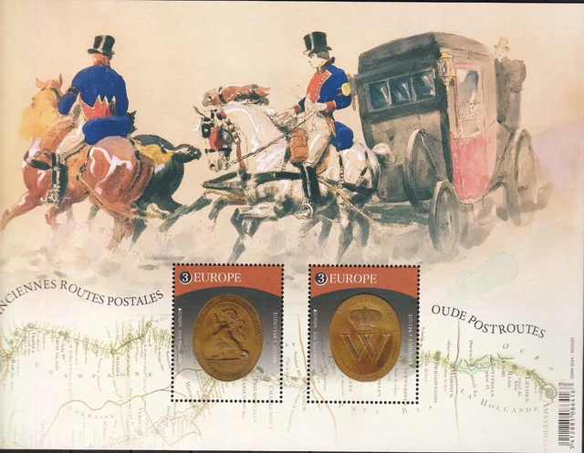 Belgium-2020-Sheet-Postal Routes-Mnh-(Ref F-1)